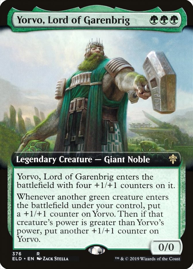 Yorvo, Lord of Garenbrig (Extended Art) [Throne of Eldraine] [Foil]