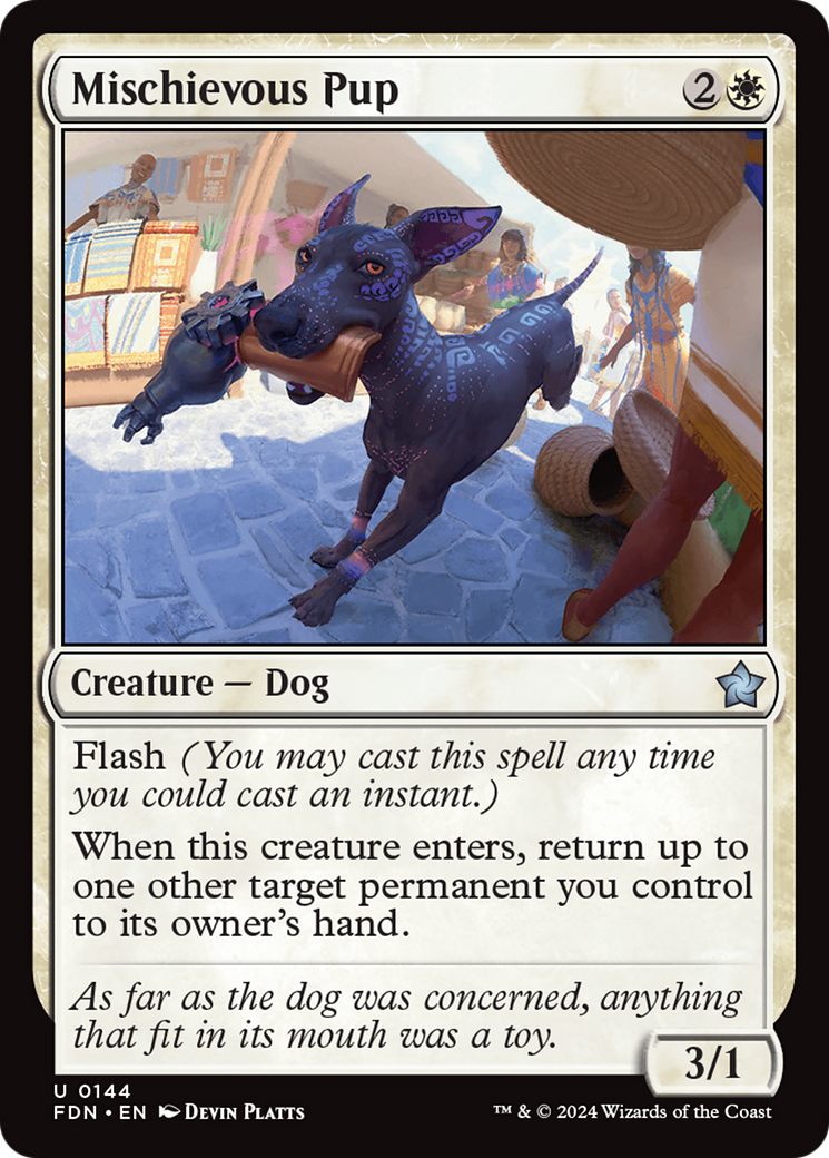 Mischievous Pup [Foundations] [Foil]