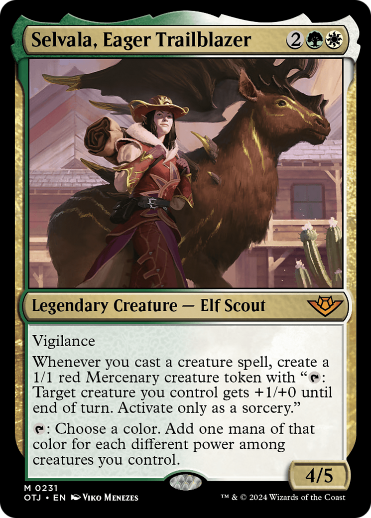 Selvala, Eager Trailblazer [Outlaws of Thunder Junction] [Foil]