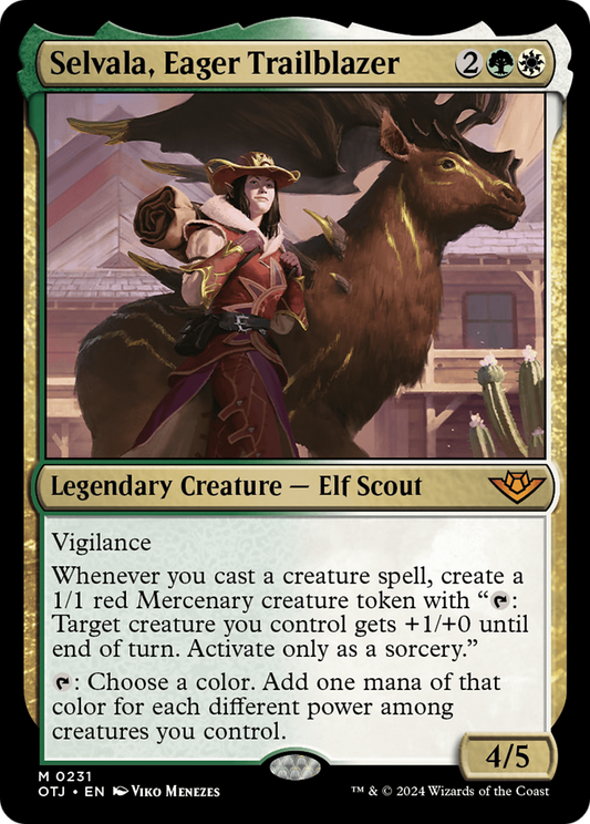 Selvala, Eager Trailblazer [Outlaws of Thunder Junction] [Foil]