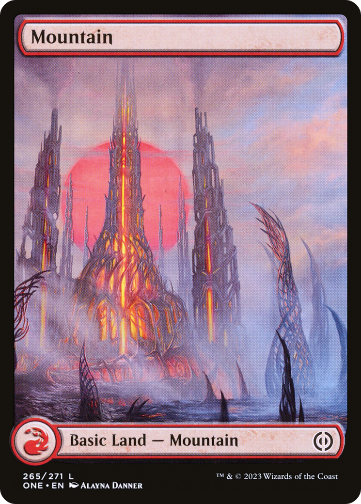 Mountain (265) (Full-Art) [Phyrexia: All Will Be One] [Foil]