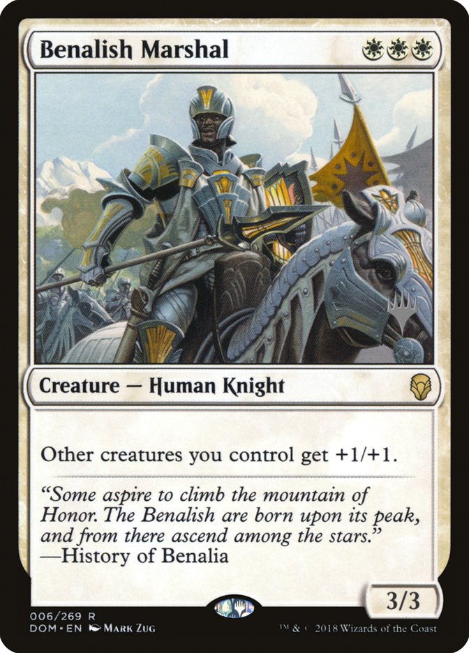 Benalish Marshal (Promo Pack) [Dominaria Promos] [Foil]