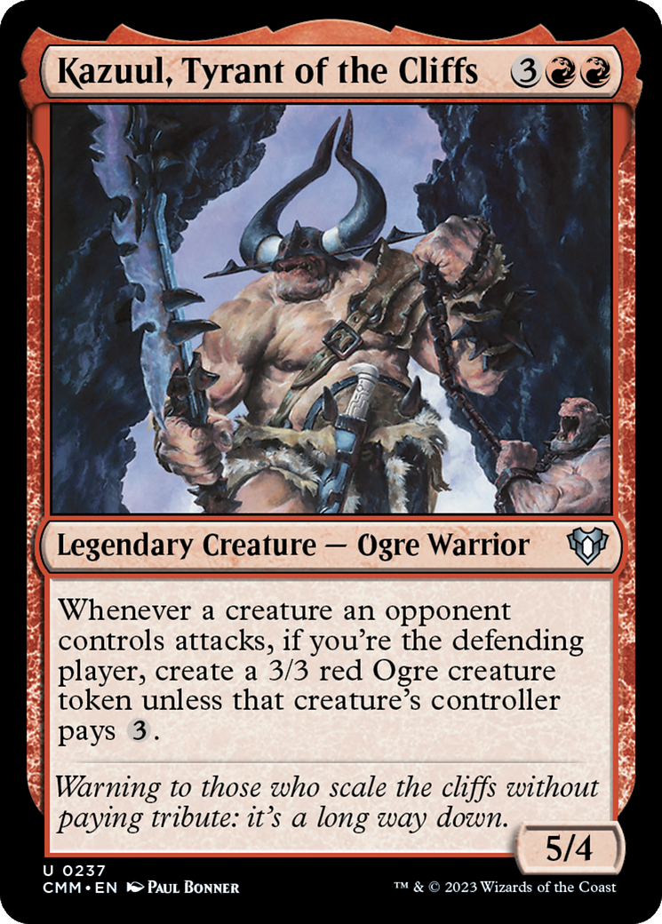 Kazuul, Tyrant of the Cliffs [Commander Masters] [Foil]