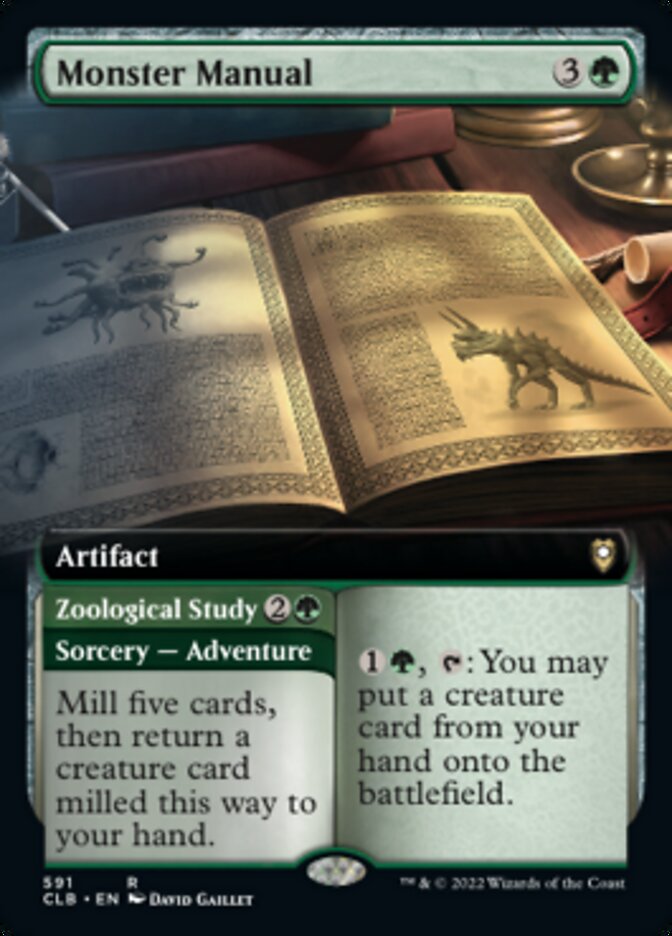Monster Manual // Zoological Study (Extended Art) [Commander Legends: Battle for Baldur's Gate] [Foil]