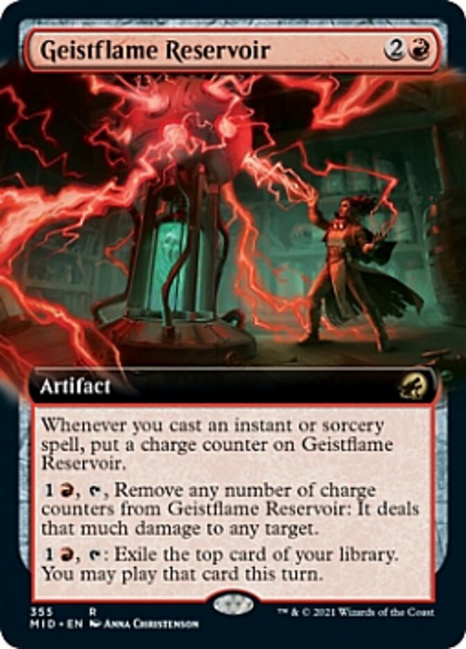 Geistflame Reservoir (Extended Art) [Innistrad: Midnight Hunt] [Foil]