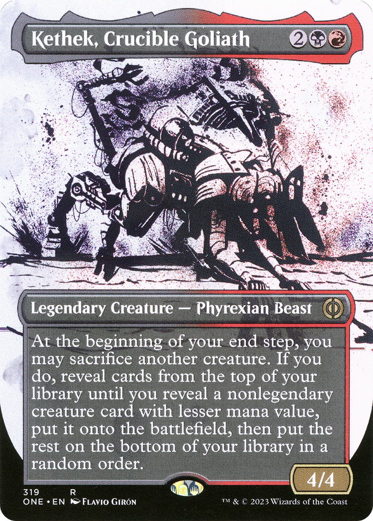 Kethek, Crucible Goliath (Borderless Ichor) [Phyrexia: All Will Be One] [Foil]