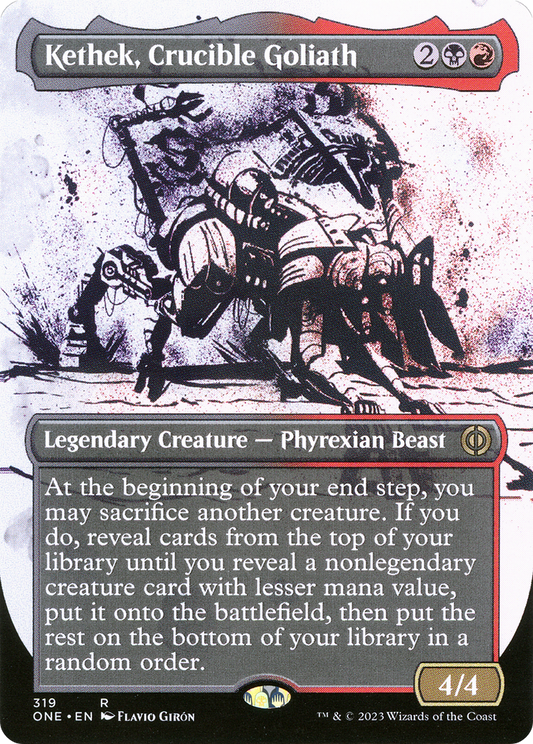 Kethek, Crucible Goliath (Borderless Ichor) [Phyrexia: All Will Be One] [Foil]