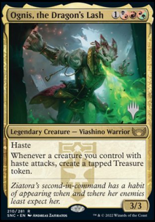 Ognis, the Dragon's Lash (Promo Pack) [Streets of New Capenna Promos] [Foil]
