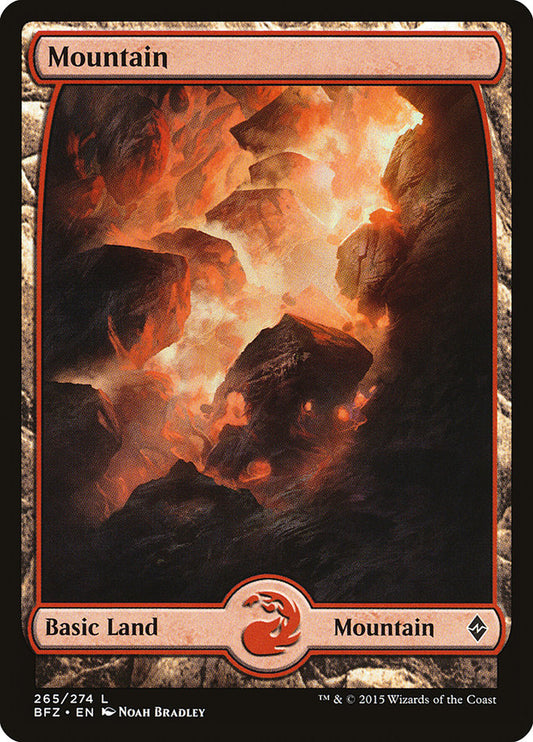 Mountain (265) (Full Art) [Battle for Zendikar] [Foil]