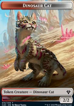 Bird // Dinosaur Cat Double-Sided Token [Commander 2020 Tokens]