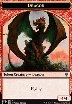 Cat Dragon // Dragon (007) Double-Sided Token [Commander 2017 Tokens]