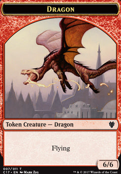 Cat Dragon // Dragon (006) Double-Sided Token [Commander 2017 Tokens]