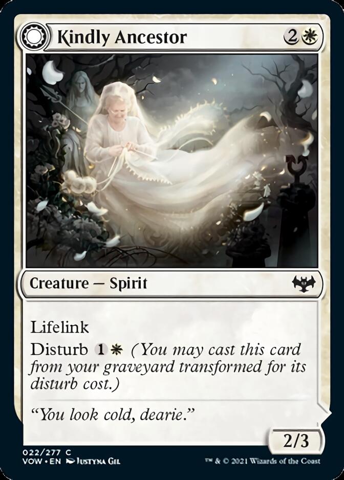 Kindly Ancestor // Ancestor's Embrace [Innistrad: Crimson Vow] [Foil]