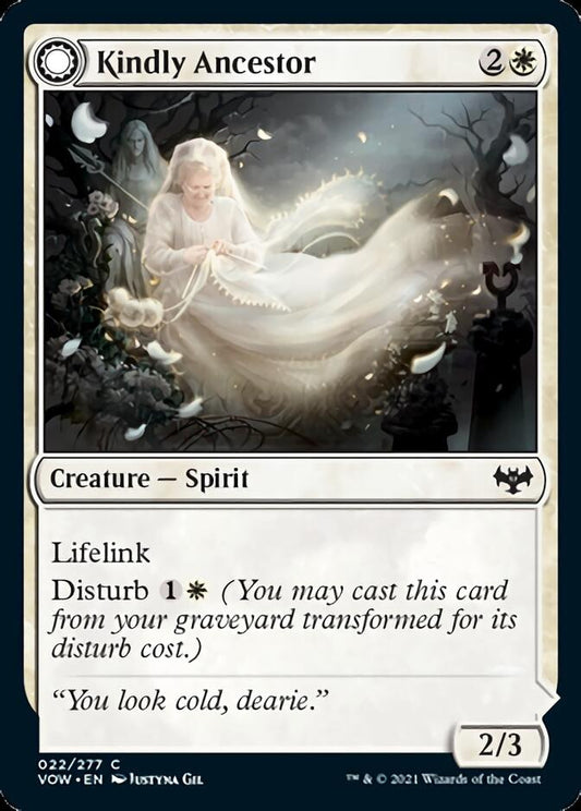 Kindly Ancestor // Ancestor's Embrace [Innistrad: Crimson Vow] [Foil]