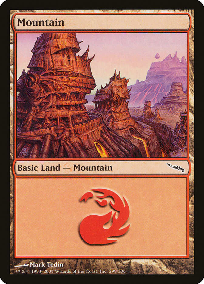 Mountain (299) [Mirrodin] [Foil]