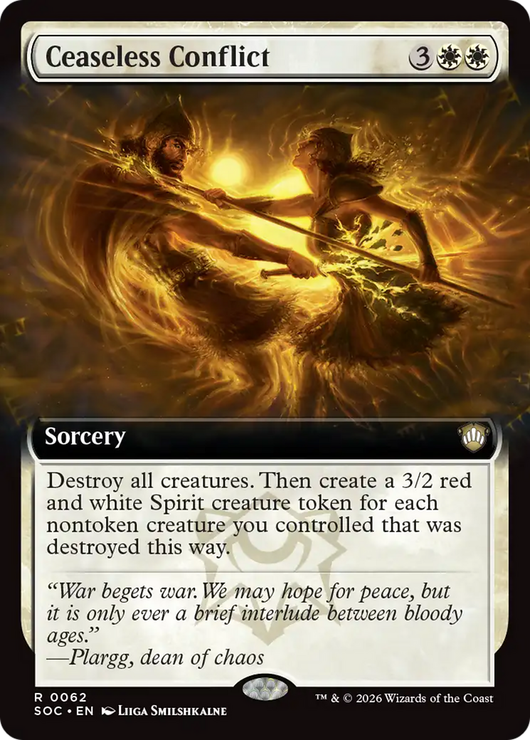 Ceaseless Conflict (Extended Art) [Secrets of Strixhaven Commander] [Foil]