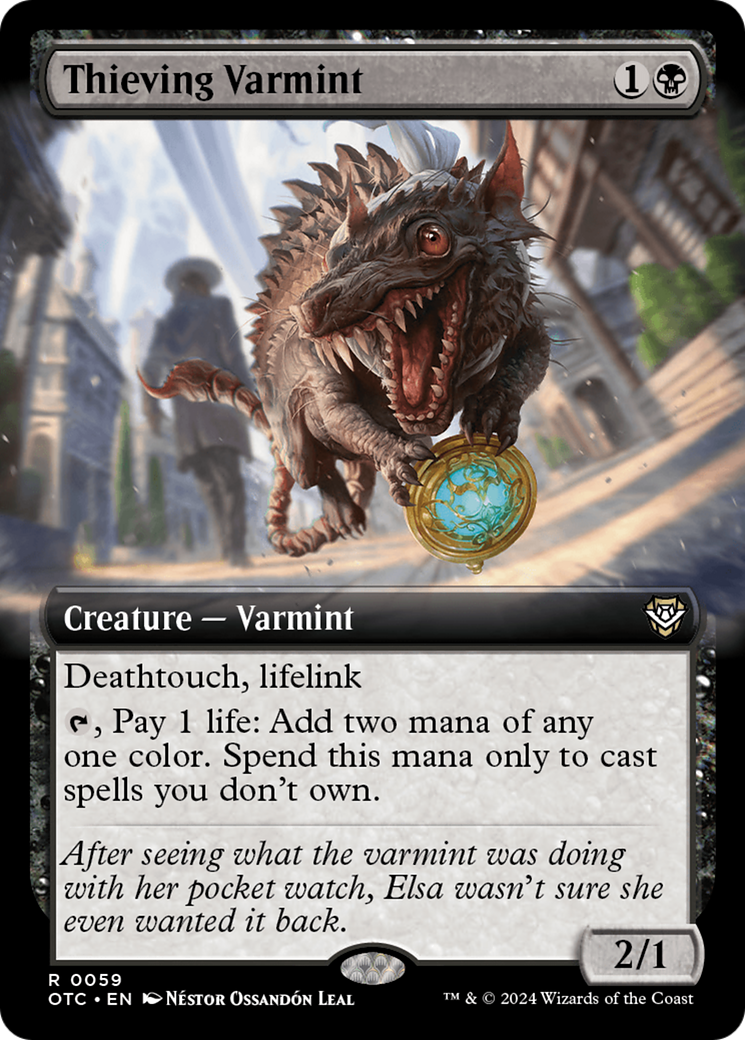 Thieving Varmint (Extended Art) [Outlaws of Thunder Junction Commander] [Foil]