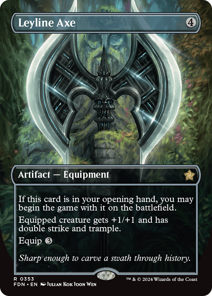 Leyline Axe (Borderless) [Foundations] [Foil]