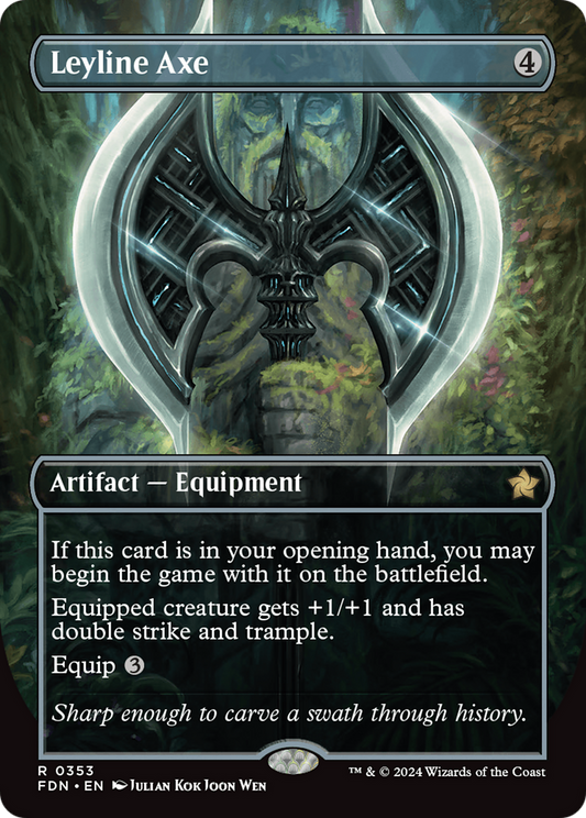 Leyline Axe (Borderless) [Foundations] [Foil]