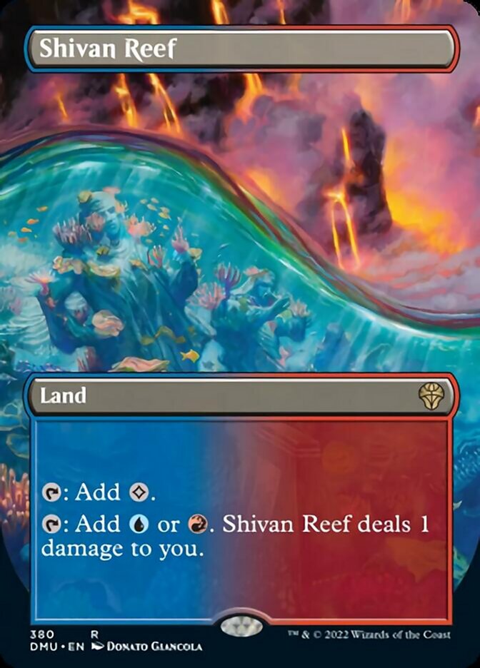 Shivan Reef (Borderless Alternate Art) [Dominaria United] [Foil]