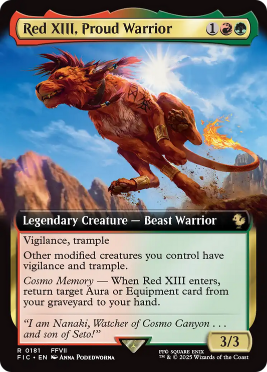 Red XIII, Proud Warrior (Extended Art) [FINAL FANTASY Commander] [Foil]
