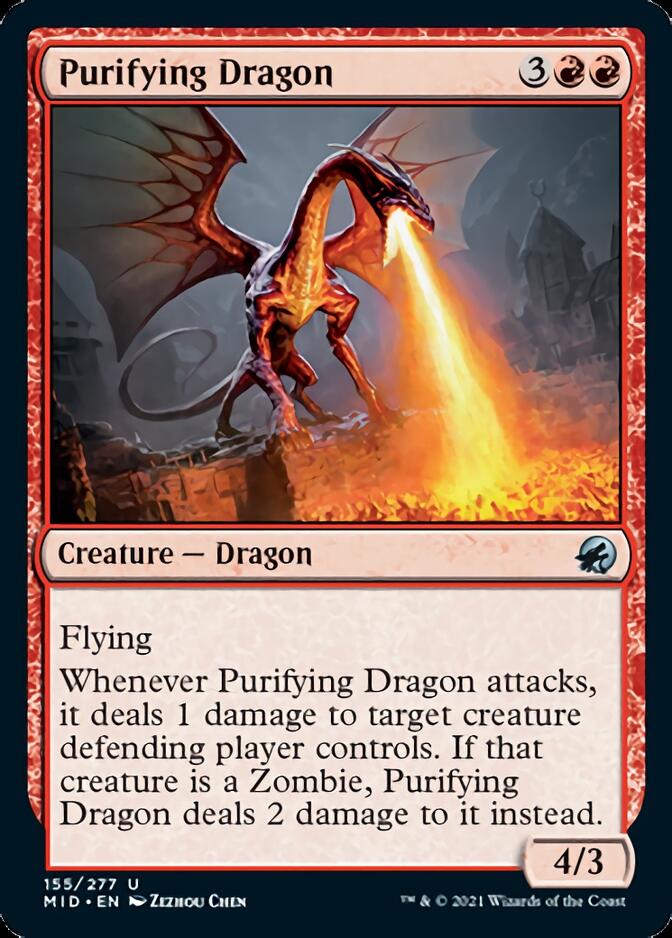 Purifying Dragon [Innistrad: Midnight Hunt] [Foil]