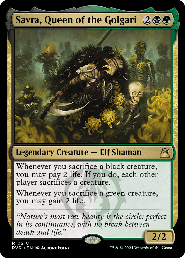Savra, Queen of the Golgari [Ravnica Remastered] [Foil]