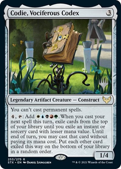 Codie, Vociferous Codex (Promo Pack) [Strixhaven: School of Mages Promos] [Foil]