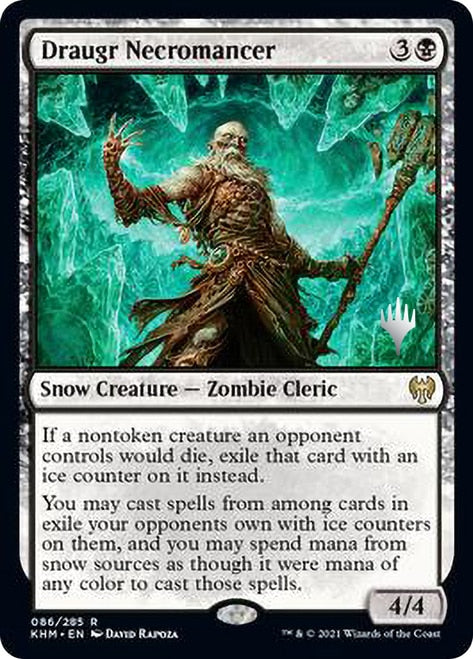 Draugr Necromancer (Promo Pack) [Kaldheim Promos] [Foil]