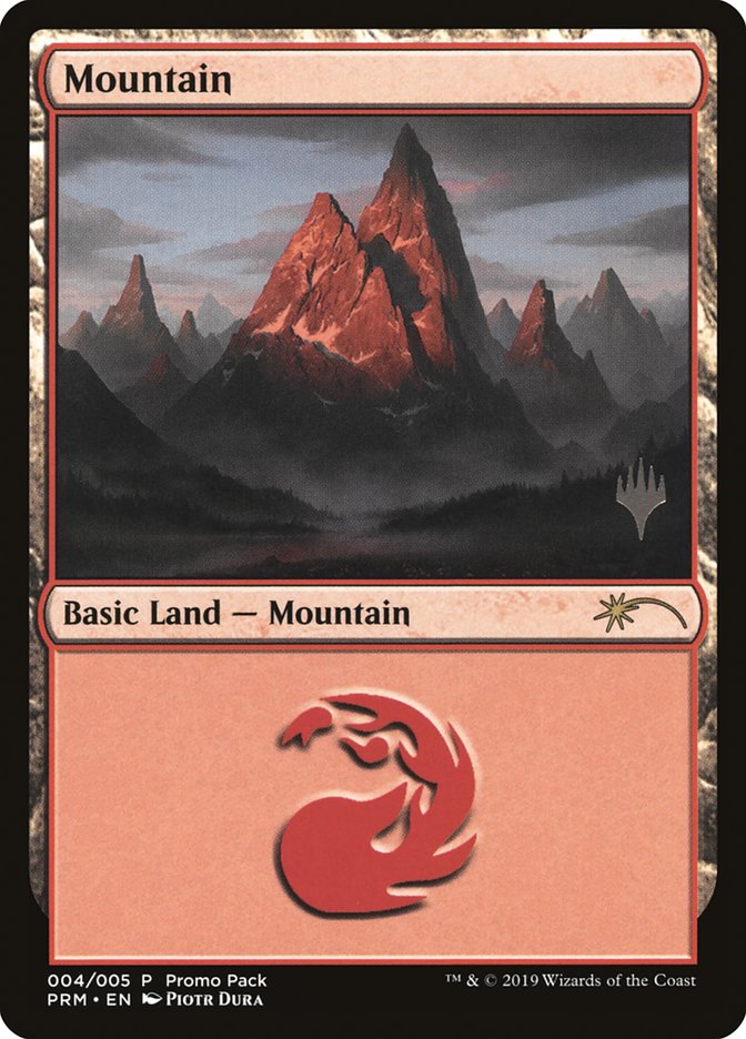 Mountain (4) [Core Set 2020 Promo Pack] [Foil]