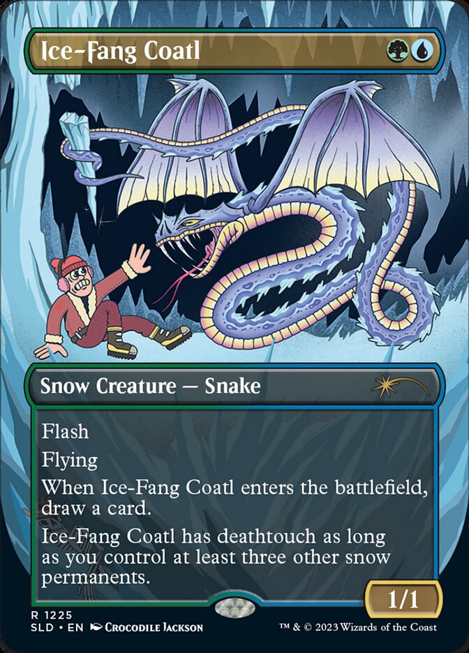 Ice-Fang Coatl (Borderless) [Secret Lair Drop Series] [Foil]