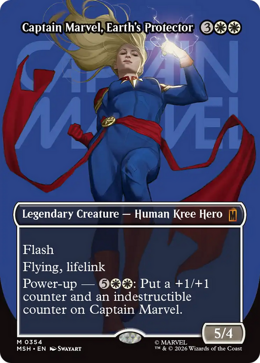 Captain Marvel, Earth's Protector (Borderless) (0354) [Marvel Super Heroes]