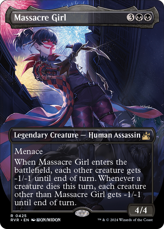 Massacre Girl (Anime Borderless) [Ravnica Remastered] [Foil]
