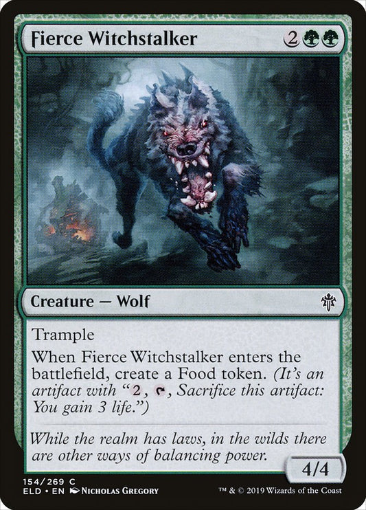 Fierce Witchstalker [Throne of Eldraine] [Foil]