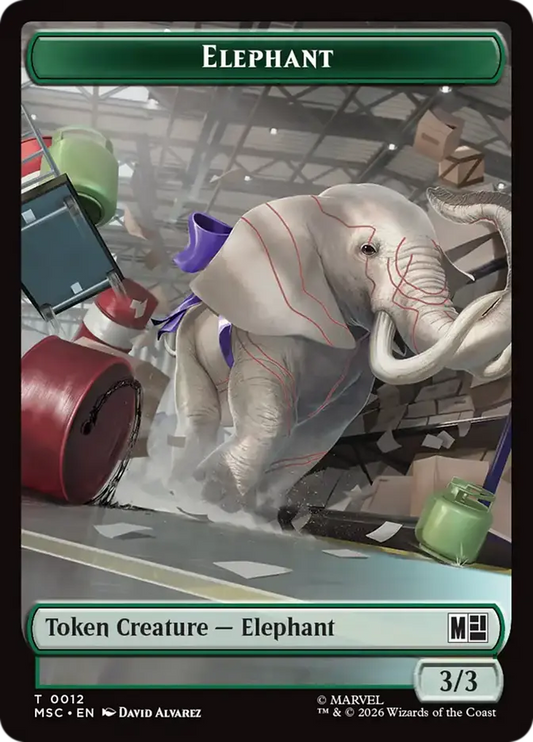 Rhino // Elephant Double-Sided Token [Marvel Super Heroes Commander]