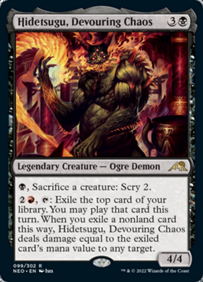 Hidetsugu, Devouring Chaos [Kamigawa: Neon Dynasty] [Foil]