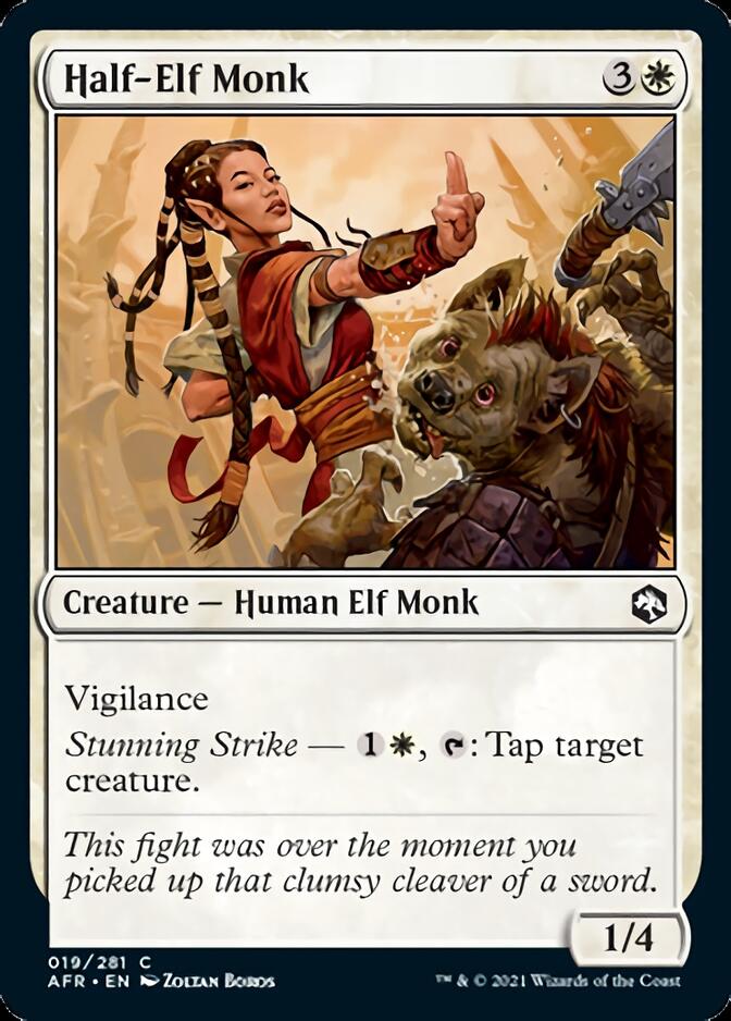 Half-Elf Monk [Dungeons & Dragons: Adventures in the Forgotten Realms] [Foil]
