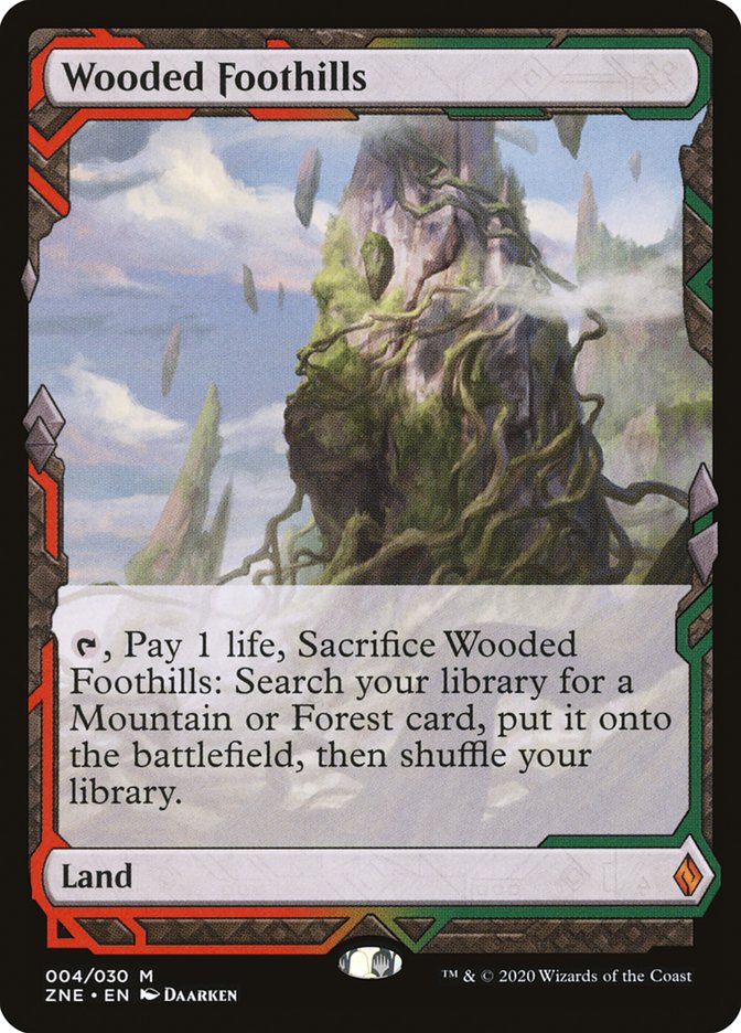 Wooded Foothills (Expeditions) [Zendikar Rising Expeditions] [Foil]