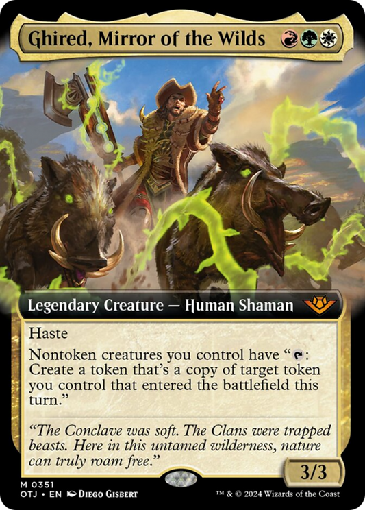 Ghired, Mirror of the Wilds (Extended Art) [Outlaws of Thunder Junction] [Foil]