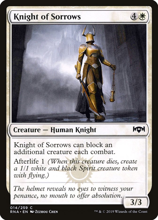 Knight of Sorrows [Ravnica Allegiance] [Foil]