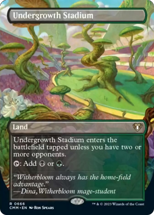 Undergrowth Stadium (Borderless Alternate Art) [Commander Masters] [Foil]