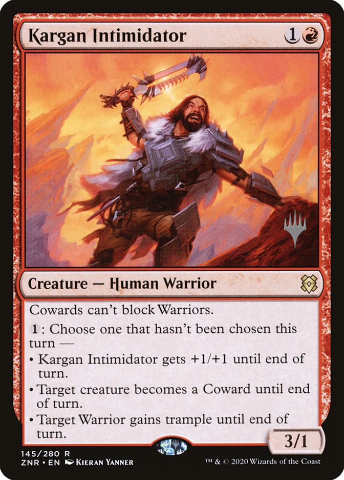 Kargan Intimidator (Promo Pack) [Zendikar Rising Promos] [Foil]