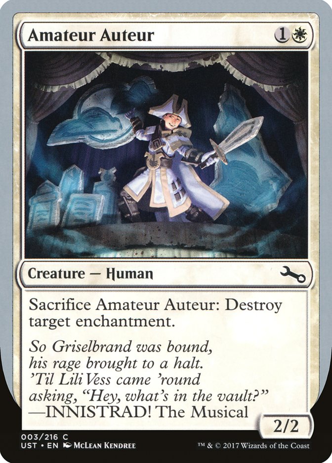Amateur Auteur (INNISTRAD! The Musical) [Unstable] [Foil]