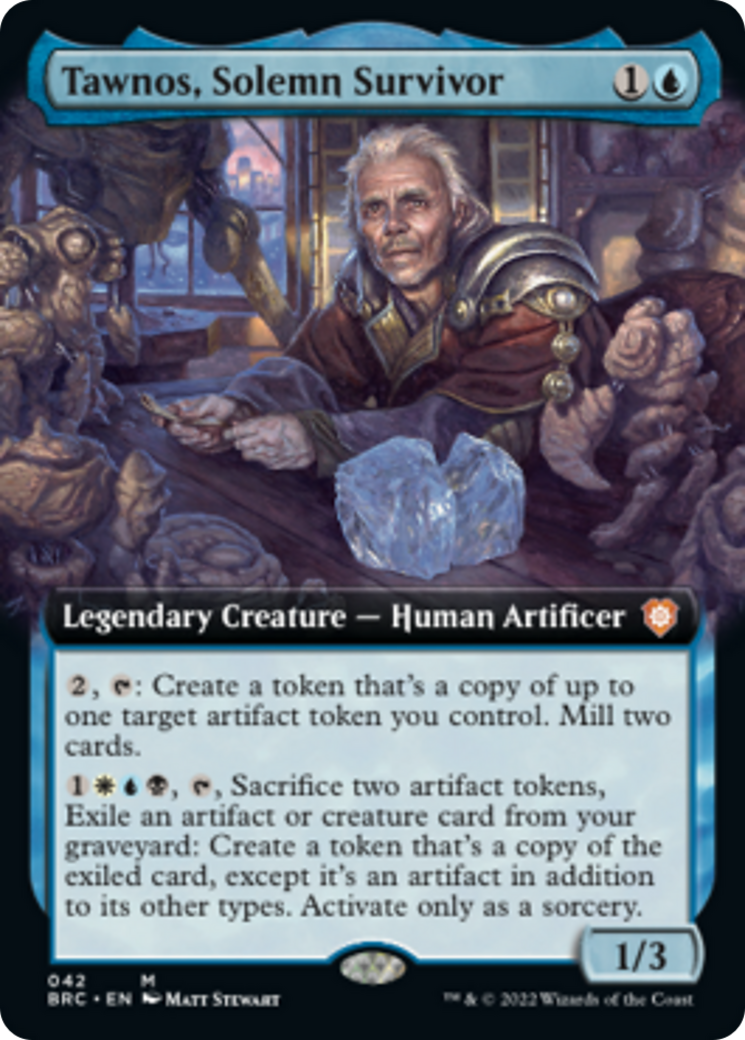 Tawnos, Solemn Survivor (Extended Art) [The Brothers' War Commander] [Foil]