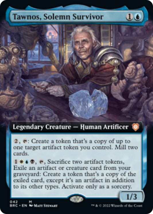 Tawnos, Solemn Survivor (Extended Art) [The Brothers' War Commander] [Foil]