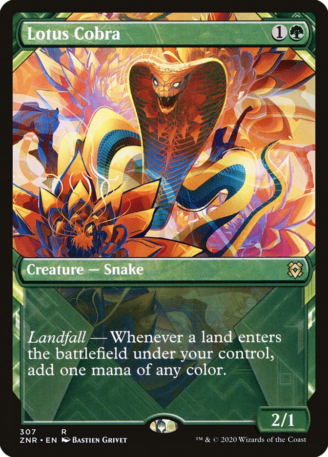 Lotus Cobra (Showcase) [Zendikar Rising] [Foil]