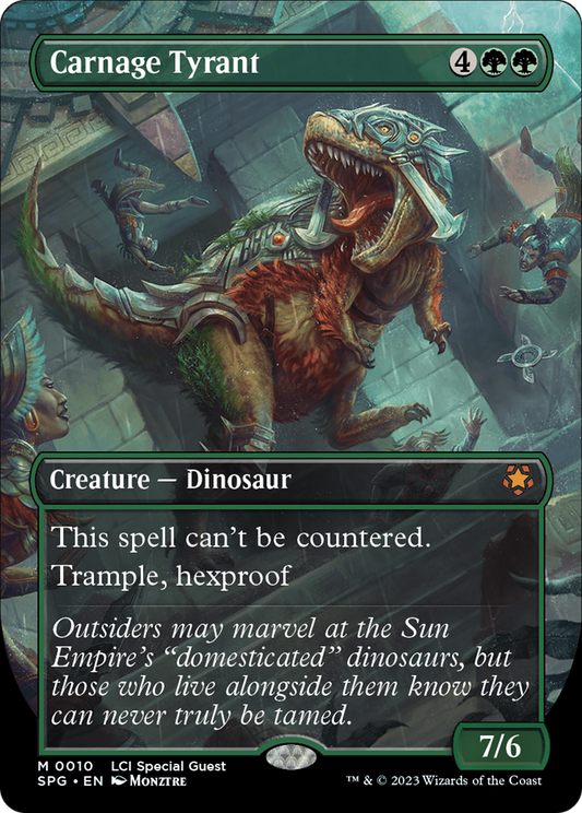 Carnage Tyrant (Borderless) [The Lost Caverns of Ixalan Special Guests] [Foil]