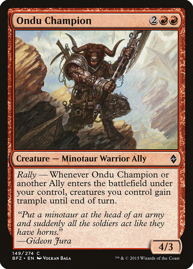 Ondu Champion [Battle for Zendikar] [Foil]