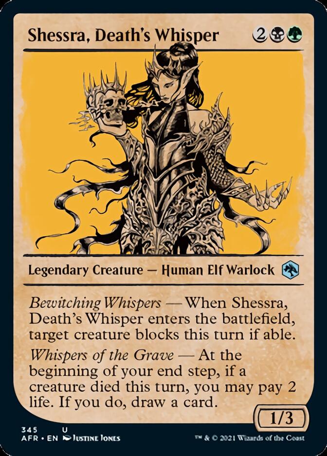 Shessra, Death's Whisper (Showcase) [Dungeons & Dragons: Adventures in the Forgotten Realms] [Foil]