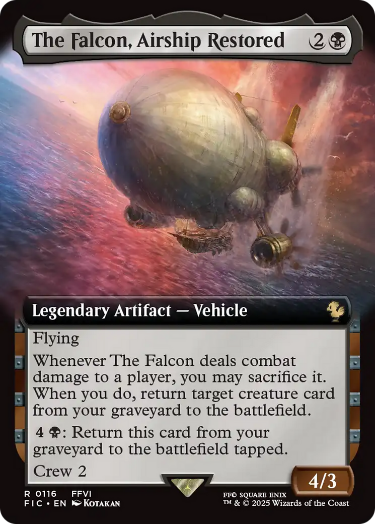 The Falcon, Airship Restored (Extended Art) [FINAL FANTASY Commander] [Foil]